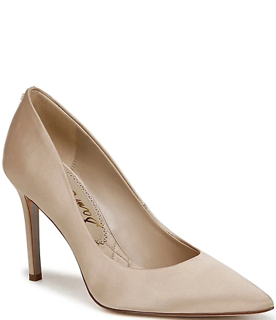 Sam Edelman Hazel Satin Fabric Pointed Toe Pumps