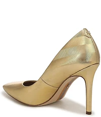 Sam Edelman Hazel Striped Metallic Leather Pointed Toe Pumps