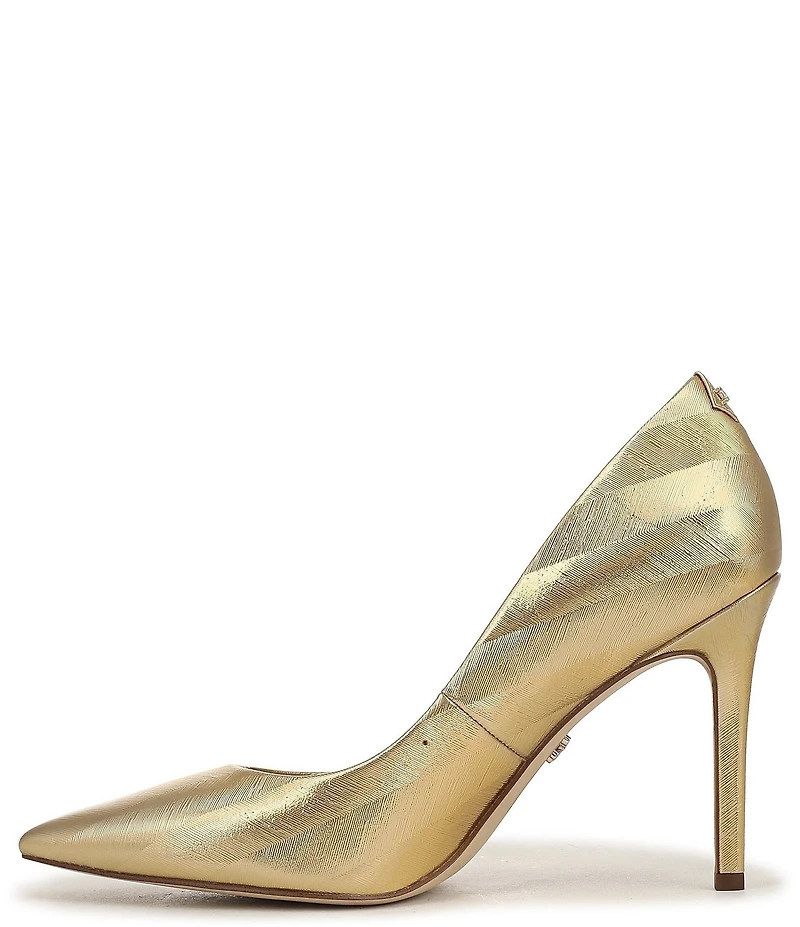 Sam Edelman Hazel Striped Metallic Leather Pointed Toe Pumps