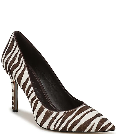 Sam Edelman Hazel Zebra Print Calf Hair Pumps