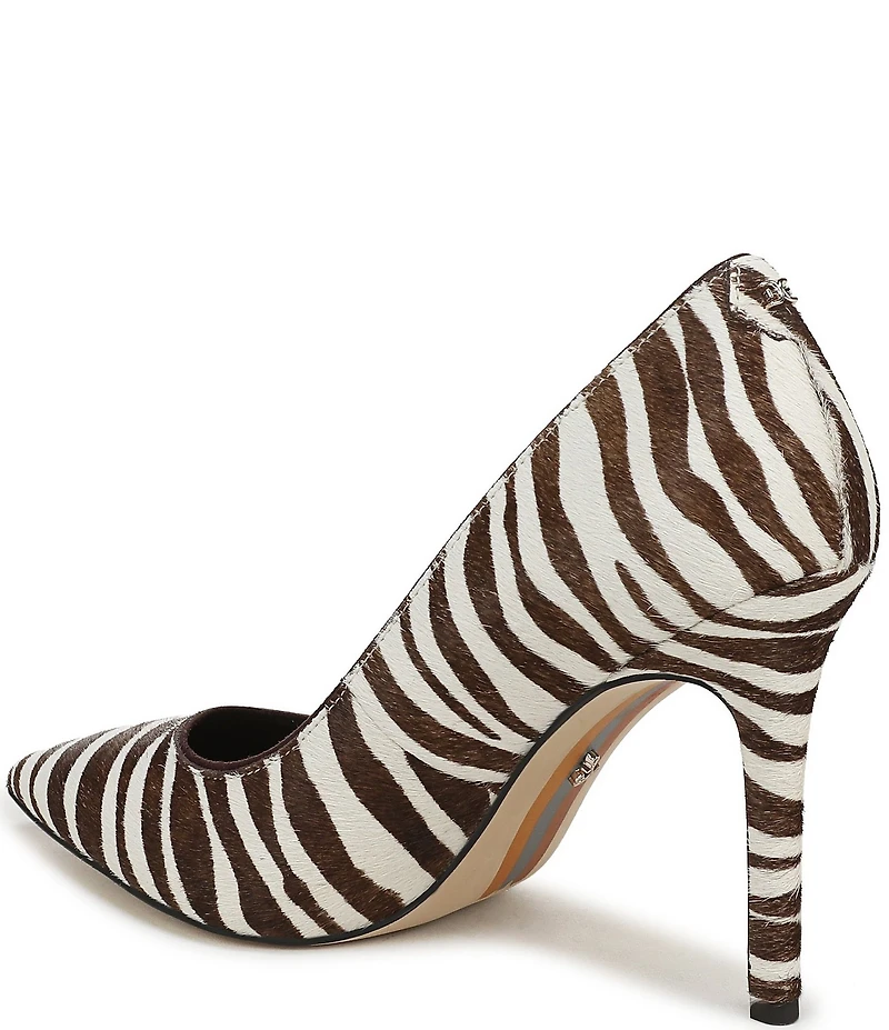 Sam Edelman Hazel Zebra Print Calf Hair Pumps