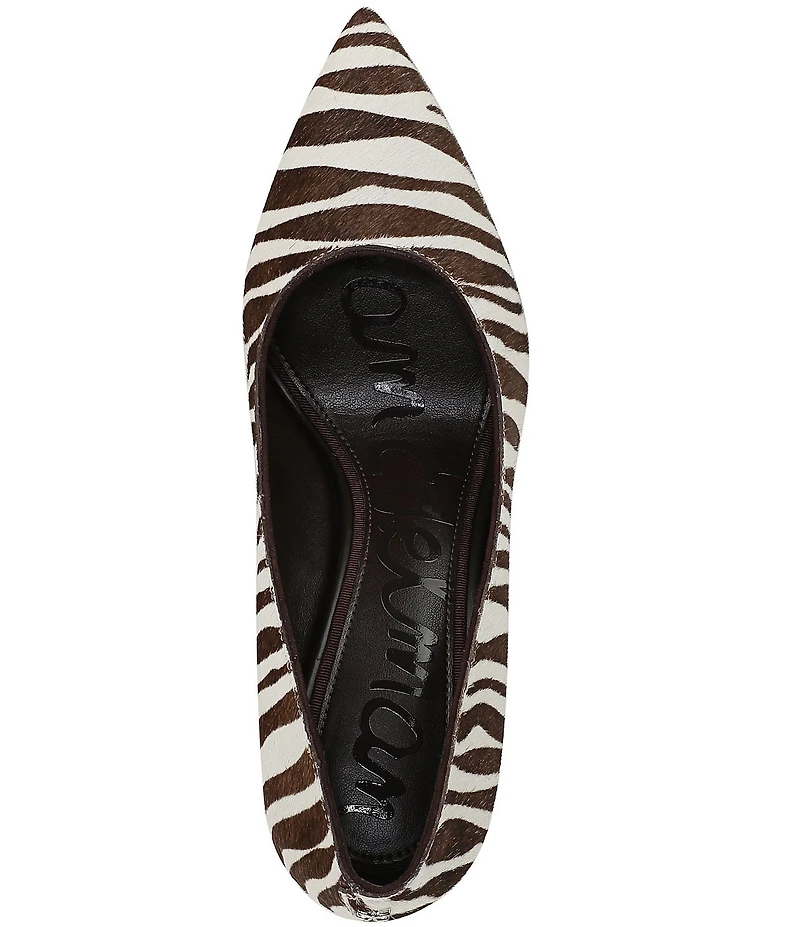 Sam Edelman Hazel Zebra Print Calf Hair Pumps