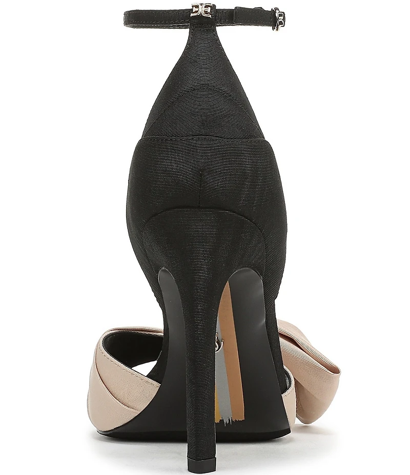 Sam Edelman Ida Silk Fabric Bow Detail Ankle Strap Sandals