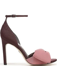 Sam Edelman Ida Silk Fabric Bow Detail Ankle Strap Sandals
