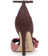 Sam Edelman Ida Silk Fabric Bow Detail Ankle Strap Sandals
