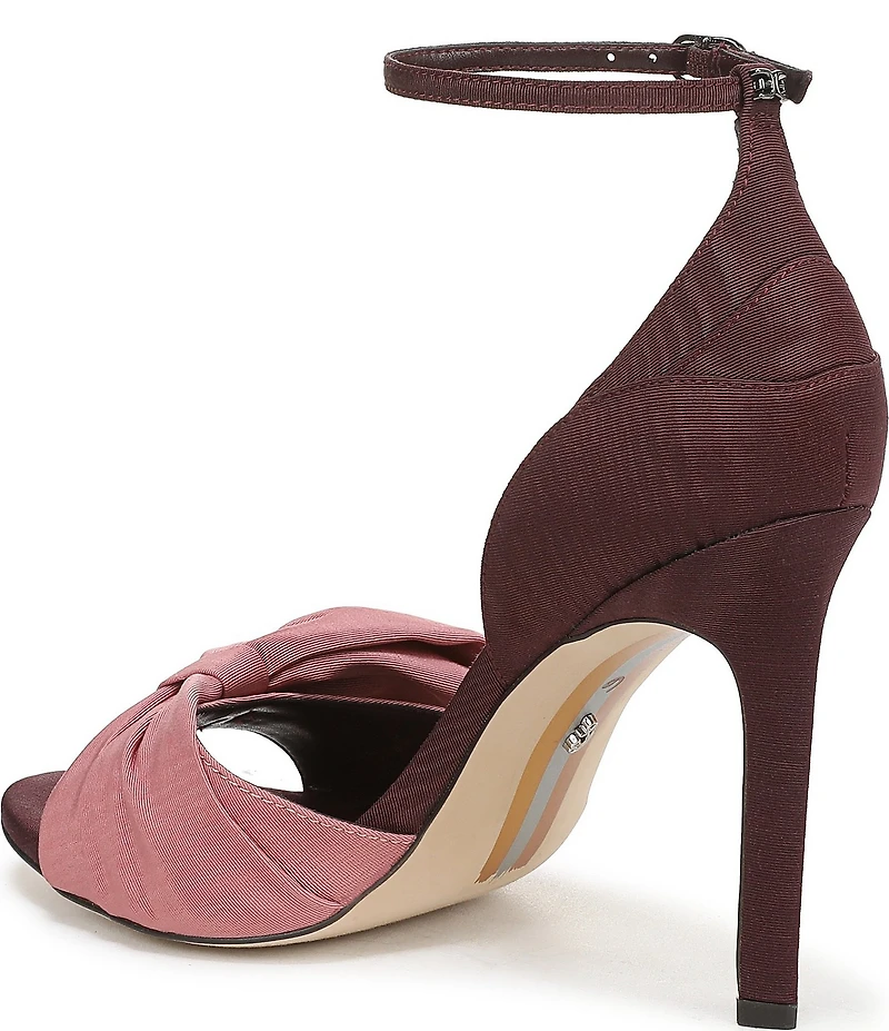 Sam Edelman Ida Silk Fabric Bow Detail Ankle Strap Sandals