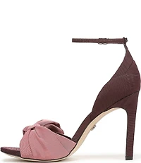 Sam Edelman Ida Silk Fabric Bow Detail Ankle Strap Sandals