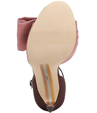 Sam Edelman Ida Silk Fabric Bow Detail Ankle Strap Sandals
