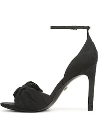 Sam Edelman Ida Silk Fabric Bow Detail Ankle Strap Sandals