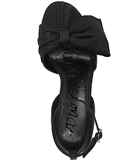 Sam Edelman Ida Silk Fabric Bow Detail Ankle Strap Sandals