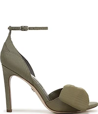 Sam Edelman Ida Silk Fabric Bow Detail Ankle Strap Sandals