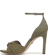 Sam Edelman Ida Silk Fabric Bow Detail Ankle Strap Sandals