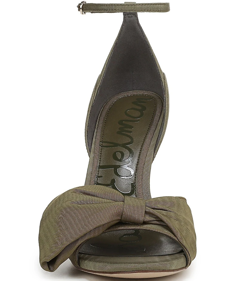 Sam Edelman Ida Silk Fabric Bow Detail Ankle Strap Sandals