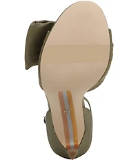 Sam Edelman Ida Silk Fabric Bow Detail Ankle Strap Sandals