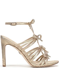Sam Edelman Iman Strappy Shimmer Fabric Rhinestone Bows Dress Sandals