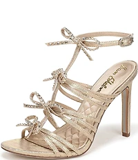 Sam Edelman Iman Strappy Shimmer Fabric Rhinestone Bows Dress Sandals