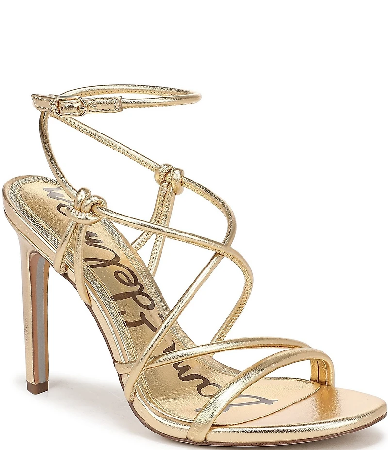 Sam Edelman Isadora Metallic Strappy Ankle Strap Dress Sandals