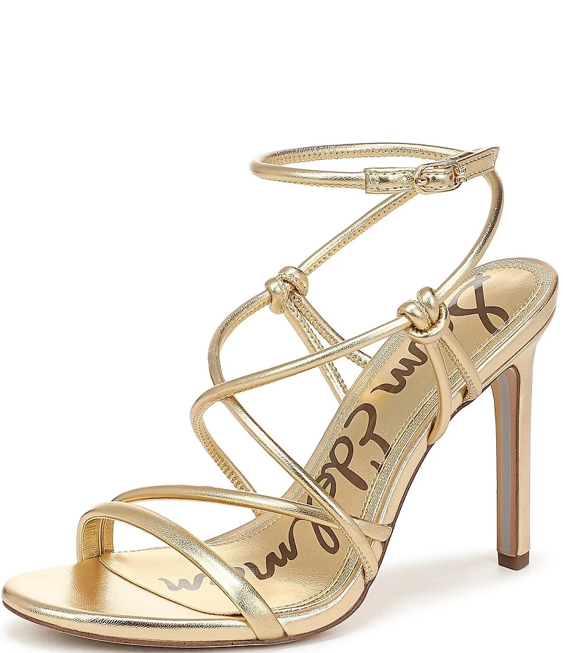 Sam Edelman Isadora Metallic Strappy Ankle Strap Dress Sandals