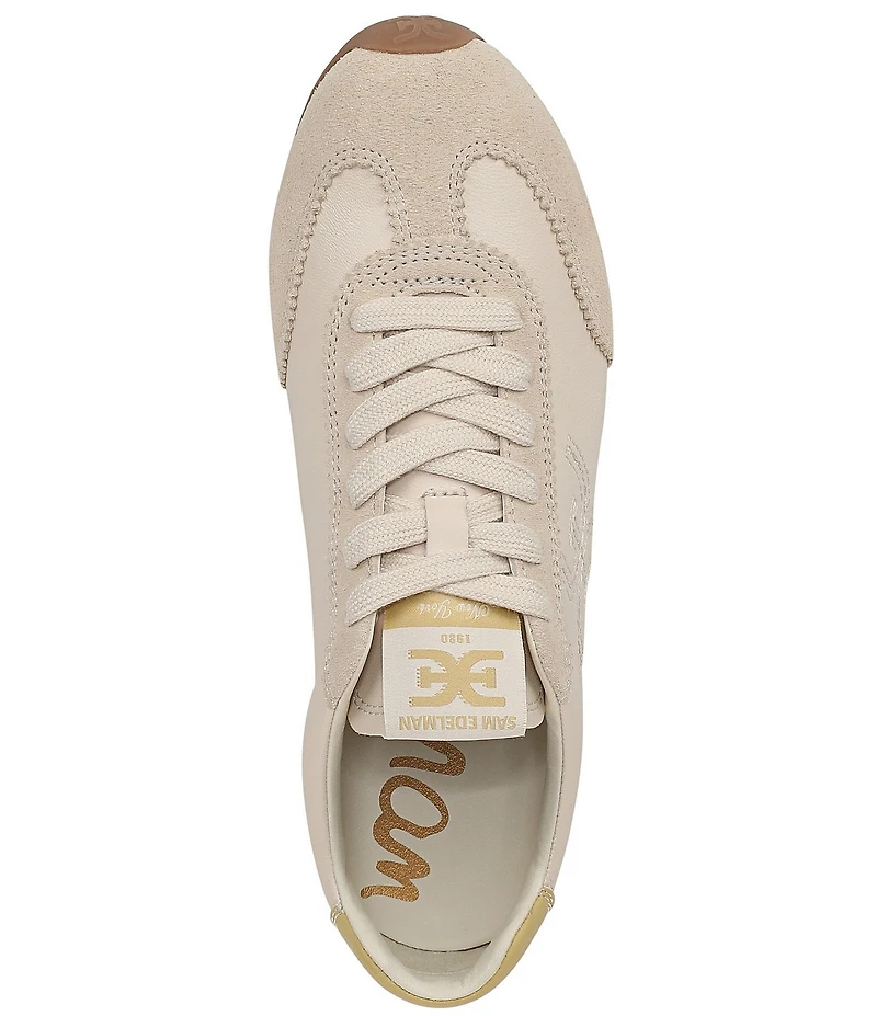 Sam Edelman Isella Leather Logo Lace Up Sneakers