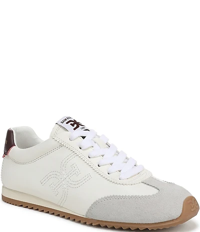 Sam Edelman Isella Leather Logo Lace Up Sneakers