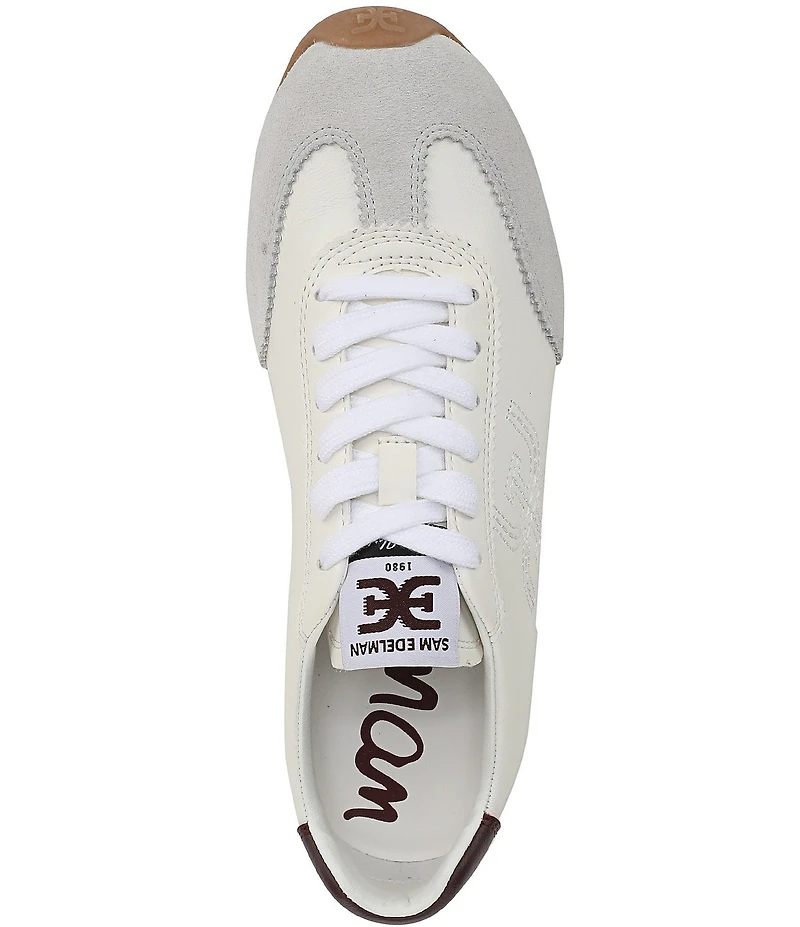 Sam Edelman Isella Leather Logo Lace Up Sneakers