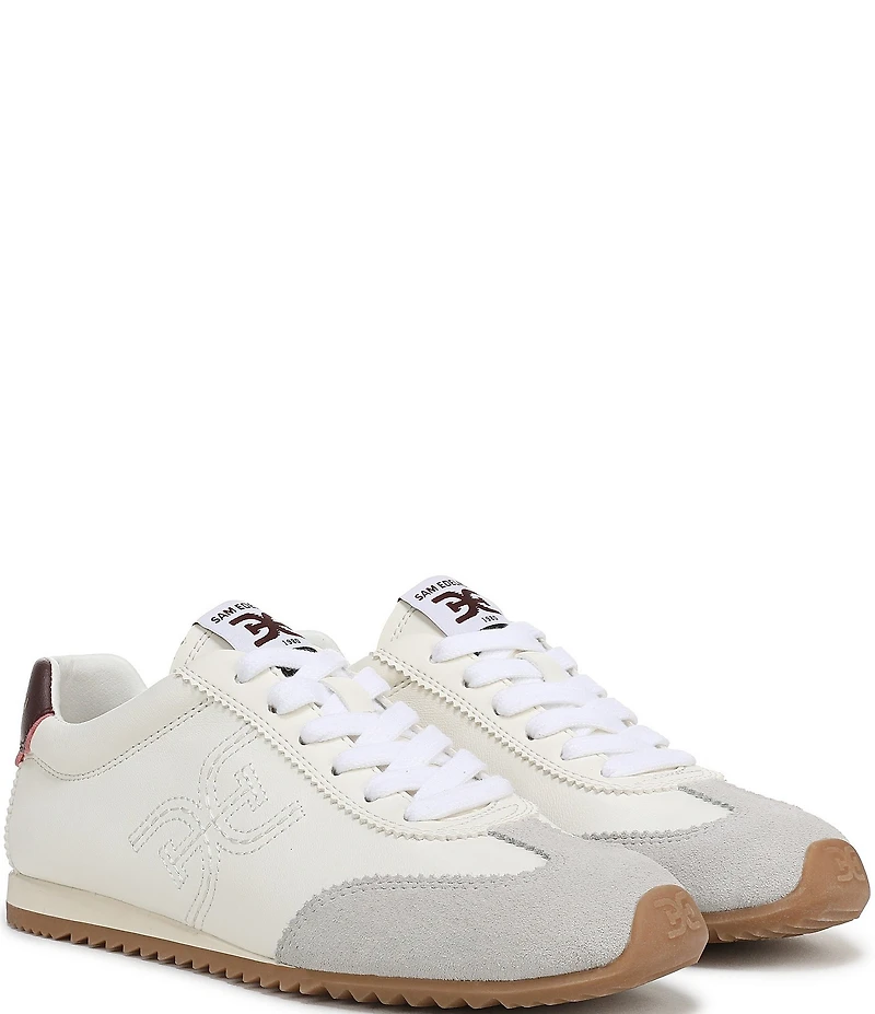 Sam Edelman Isella Leather Logo Lace Up Sneakers