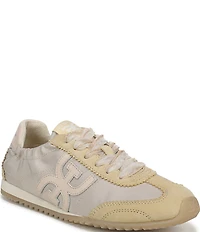 Sam Edelman Isella Nylon and Suede Logo Lace Up Sneakers