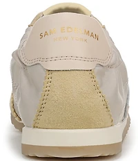 Sam Edelman Isella Nylon and Suede Logo Lace Up Sneakers
