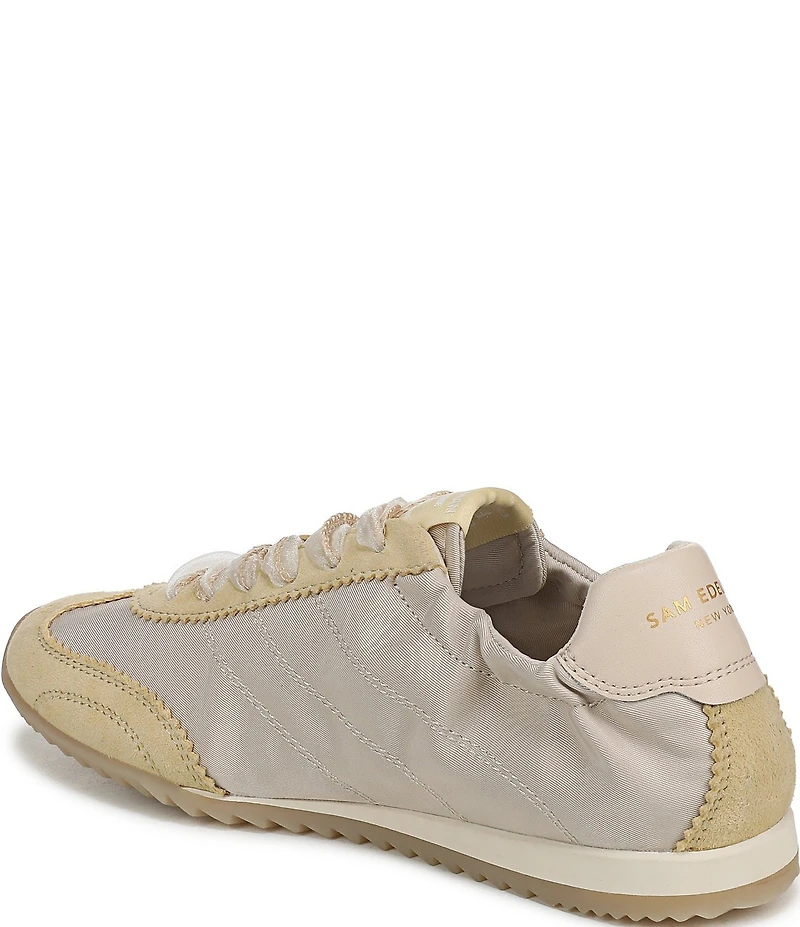 Sam Edelman Isella Nylon and Suede Logo Lace Up Sneakers