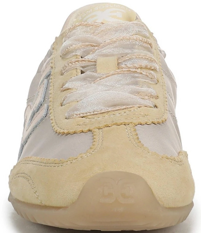 Sam Edelman Isella Nylon and Suede Logo Lace Up Sneakers