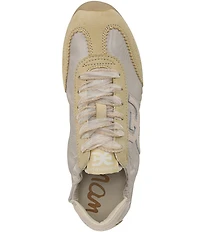 Sam Edelman Isella Nylon and Suede Logo Lace Up Sneakers