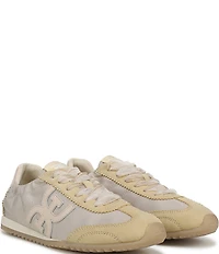 Sam Edelman Isella Nylon and Suede Logo Lace Up Sneakers