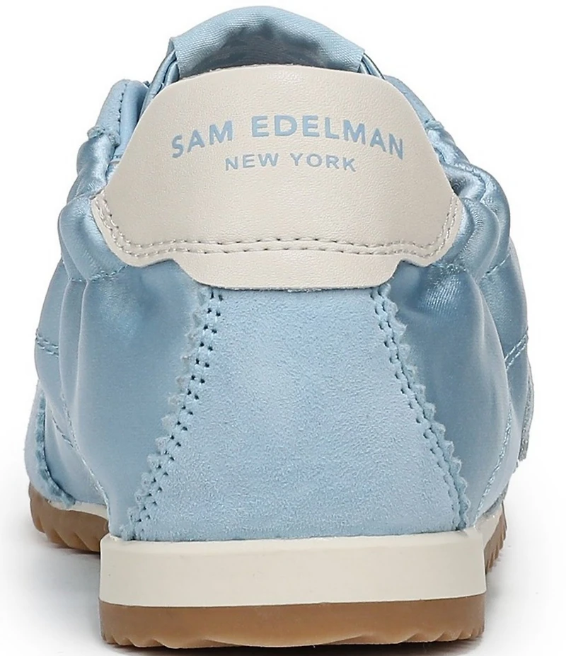 Sam Edelman Isella Satin and Suede Logo Lace Up Sneakers