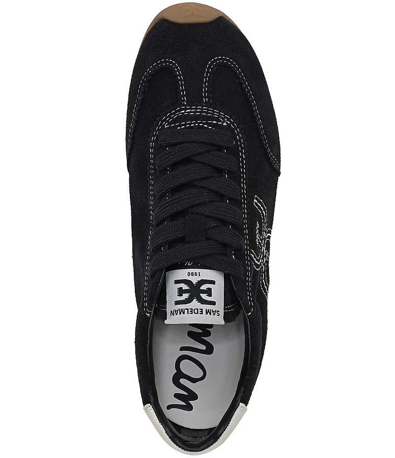 Sam Edelman Isella Suede Logo Lace Up Sneakers