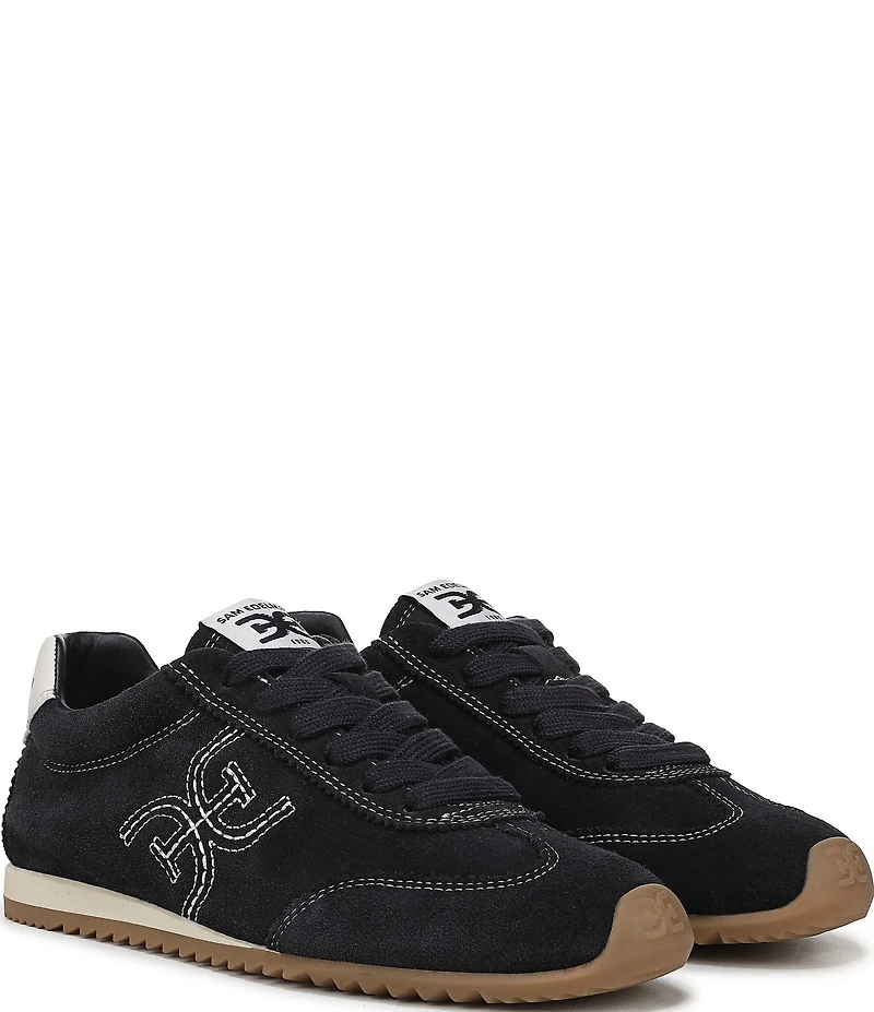 Sam Edelman Isella Suede Logo Lace Up Sneakers