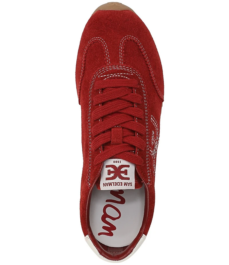 Sam Edelman Isella Suede Logo Lace Up Sneakers