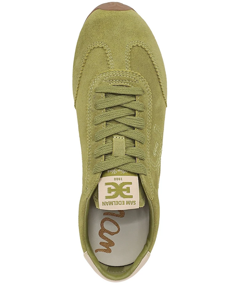 Sam Edelman Isella Suede Logo Lace Up Sneakers