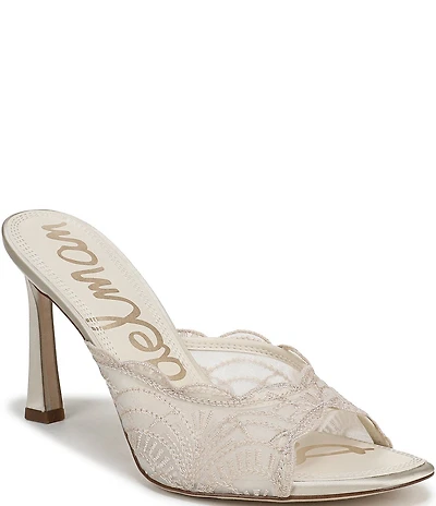 Sam Edelman Iva Embroidered Lace Dress Slide Sandals