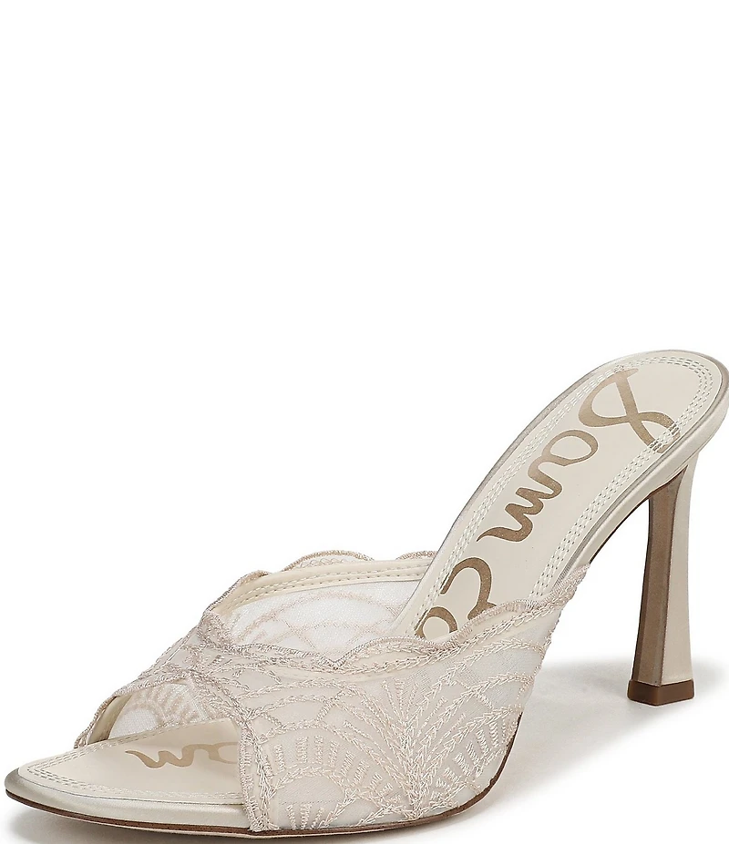 Sam Edelman Iva Embroidered Lace Dress Slide Sandals