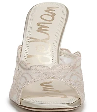 Sam Edelman Iva Embroidered Lace Dress Slide Sandals