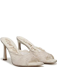 Sam Edelman Iva Embroidered Lace Dress Slide Sandals