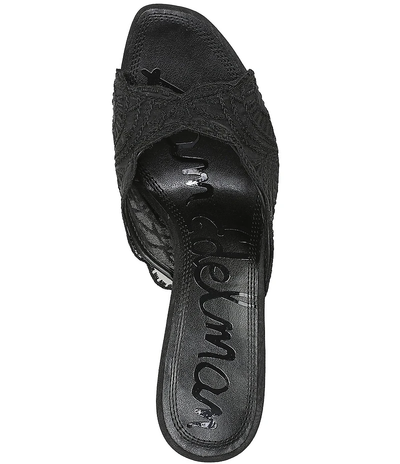 Sam Edelman Iva Embroidered Lace Dress Slide Sandals