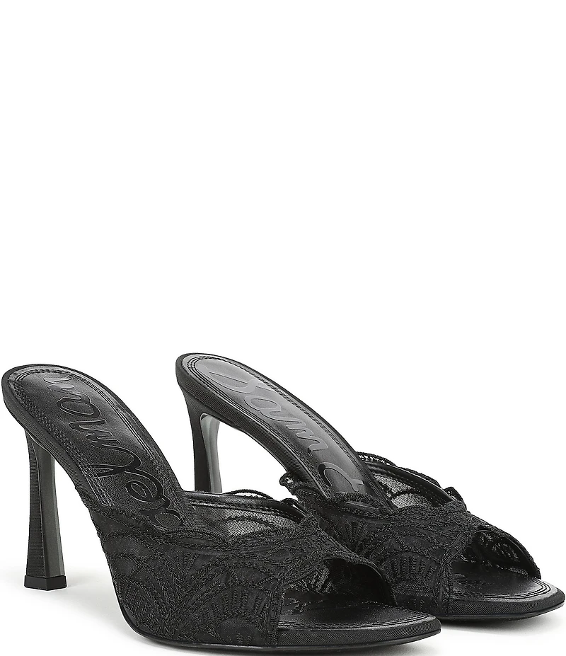 Sam Edelman Iva Embroidered Lace Dress Slide Sandals