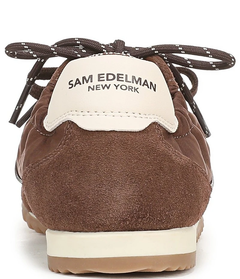 Sam Edelman Ivanna Nylon and Suede Lace Up Sneakers