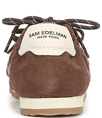 Sam Edelman Ivanna Nylon and Suede Lace Up Sneakers
