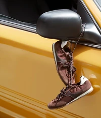 Sam Edelman Ivanna Nylon and Suede Lace Up Sneakers