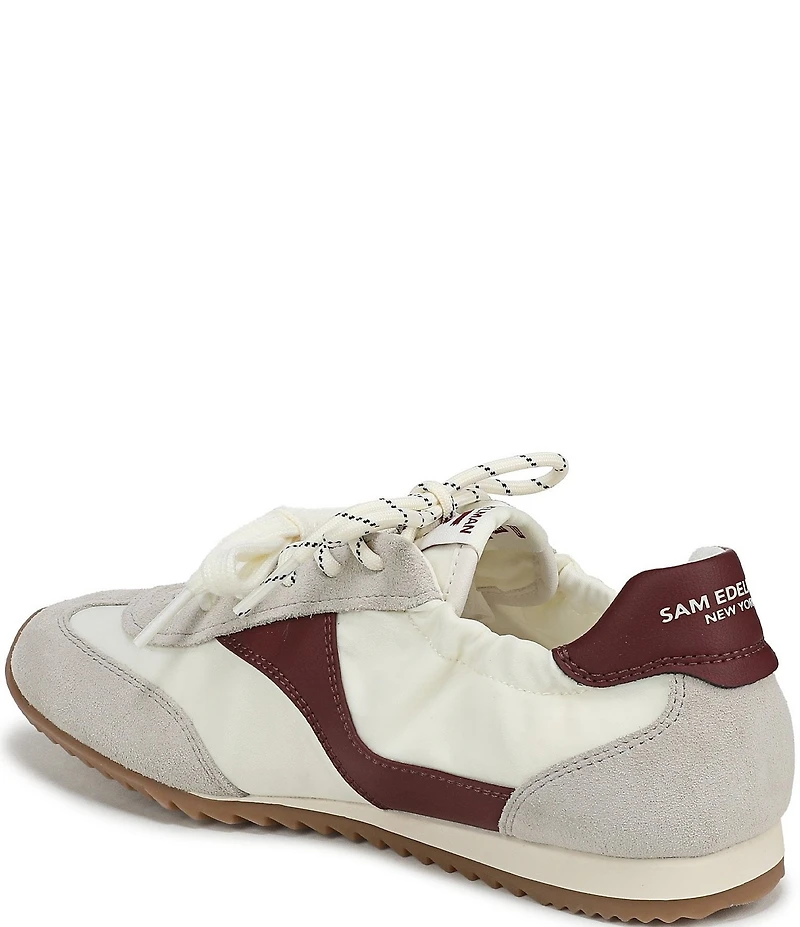 Sam Edelman Ivanna Nylon and Suede Lace Up Sneakers
