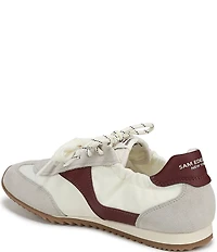 Sam Edelman Ivanna Nylon and Suede Lace Up Sneakers