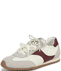 Sam Edelman Ivanna Nylon and Suede Lace Up Sneakers
