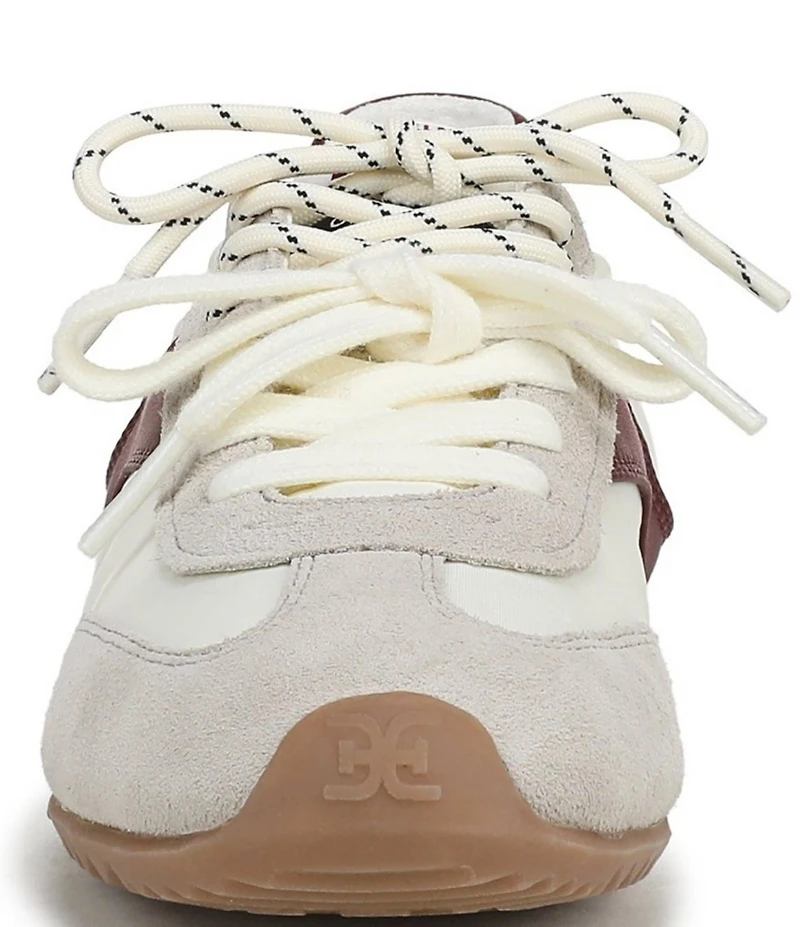 Sam Edelman Ivanna Nylon and Suede Lace Up Sneakers